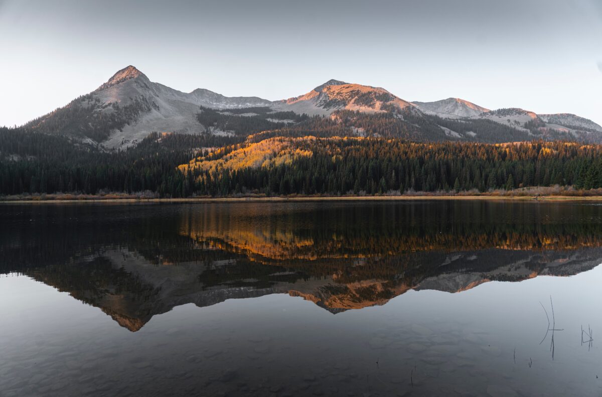 Mountains and lake