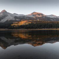 Mountains and lake